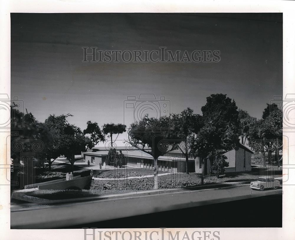 1955 Press Photo Hough Baptist Church Construction - nea61300 - Historic Images