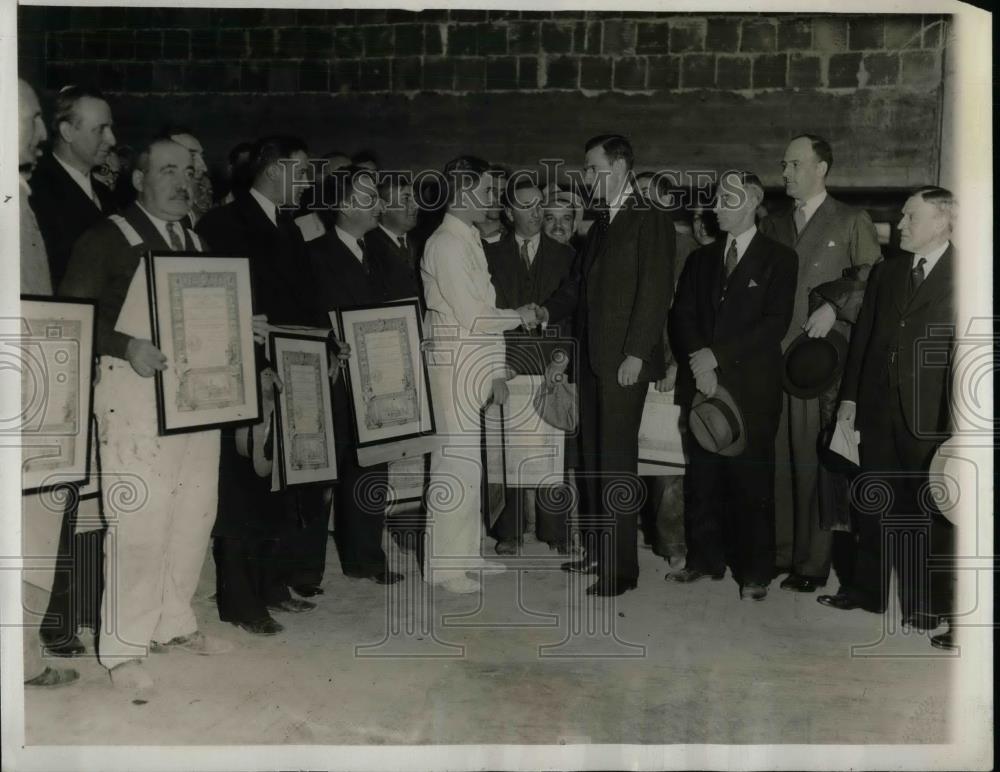 1933 Press Photo New York Building Congress Craftmanship Award Ceremony - Historic Images