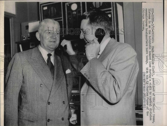 1952 Press Photo Hugh Baillie president of the United press - nea56781 - Historic Images