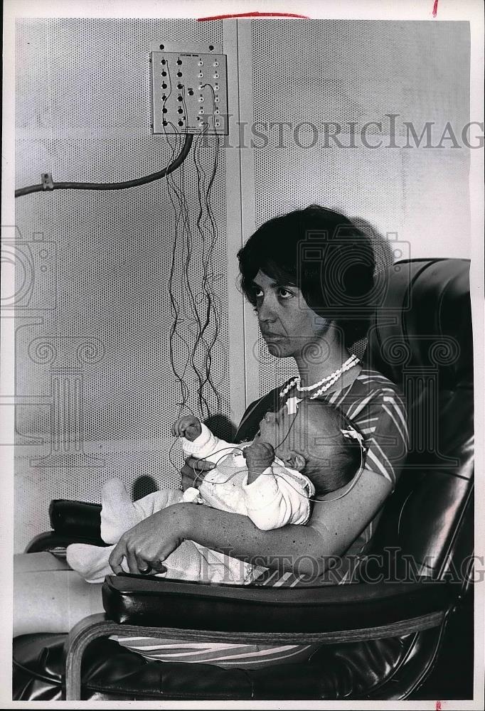 1968 Press Photo Mrs. Henry Tobin &amp; 2 Month Old Maurice At Hearing Center - Historic Images