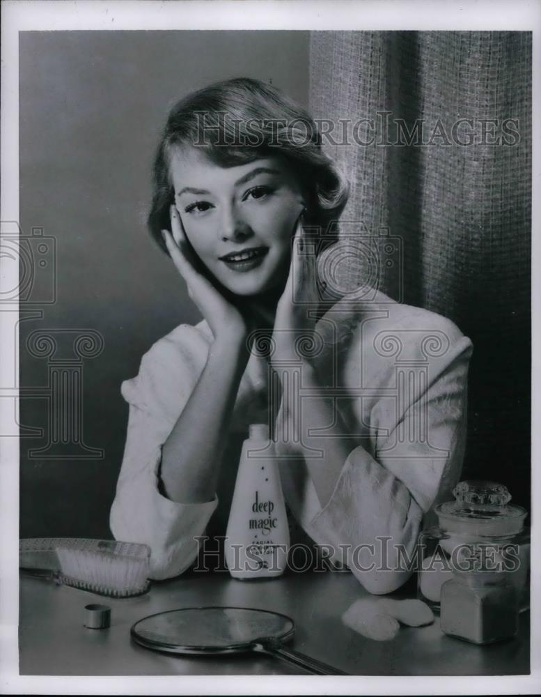 1957 Press Photo Deep Magic Facial Cleansing Cream - nea59780 - Historic Images