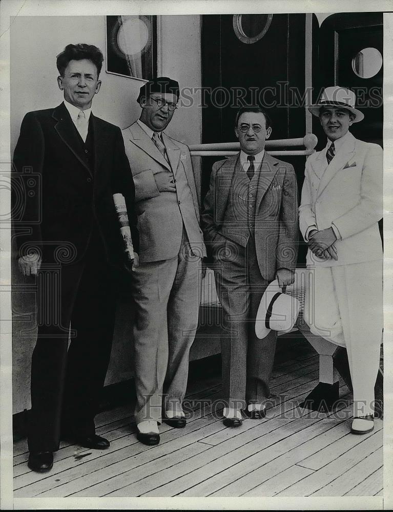 1934 Press Photo Franc Luschen,P Kaddan,S Noack,Jack Pepper, musicians - Historic Images