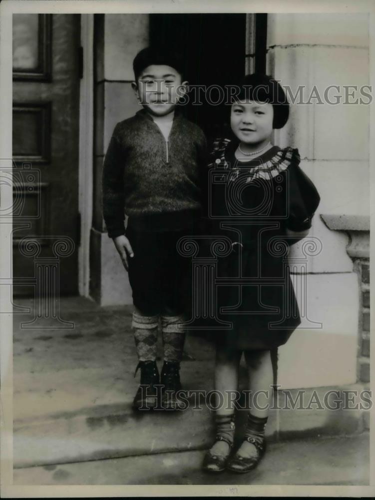 1934 Press Photo Hisasma and Rose, Children of Sweny Smith - Historic Images