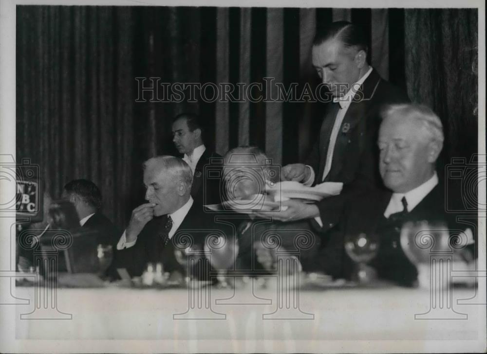 1934 Press Photo Associated Press Luncheon New York City Sec. of state Cordell - Historic Images