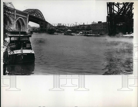 1976 Press Photo View from Moses Cleveland Site - Historic Images
