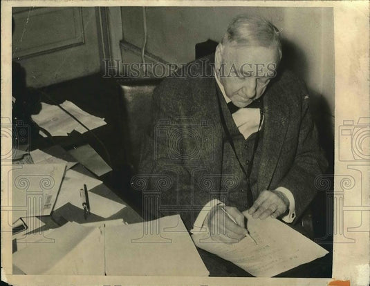 1942 Press Photo Josephus Daniels, Editor of News & Observer in Rahleigh, NC - Historic Images