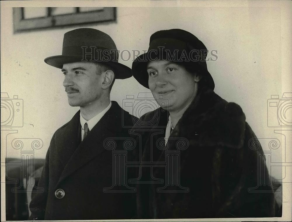 1924 Press Photo Hugo Stinnes Jr and his wife Inherit Millions - Historic Images