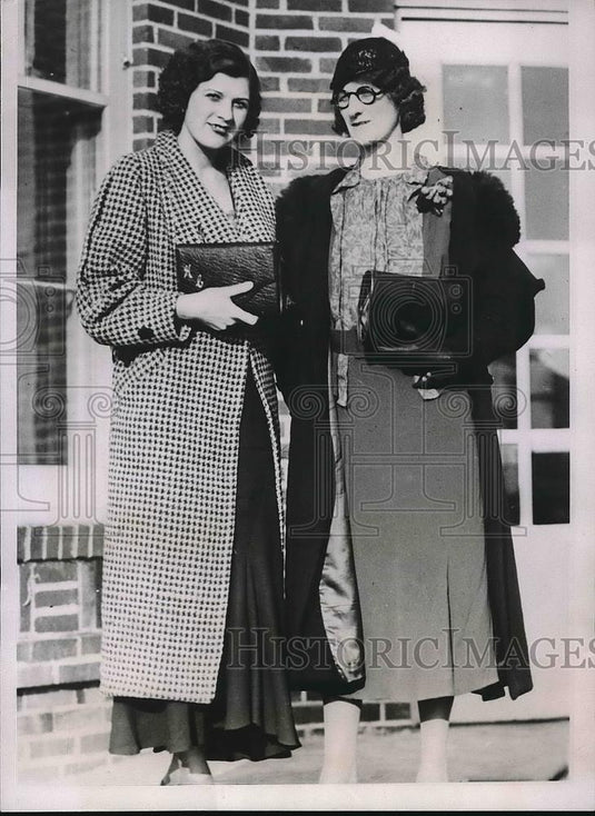1936 Press Photo Nona Cloyes and Mrs. GW Cloyes in Minneapolis - Historic Images