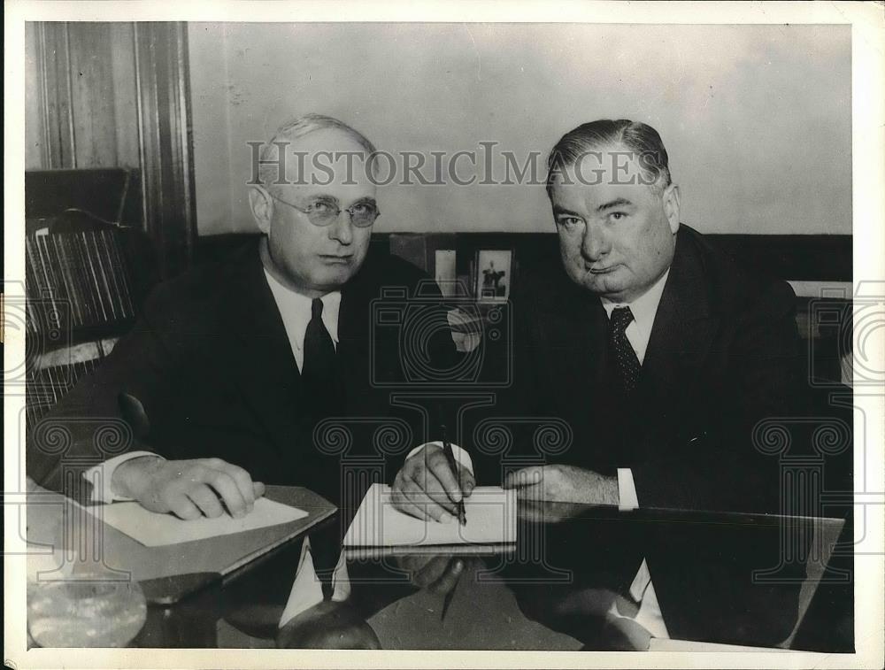 1933 Press Photo US District Atty George A. Sullivan Joseph B Keenan - Historic Images