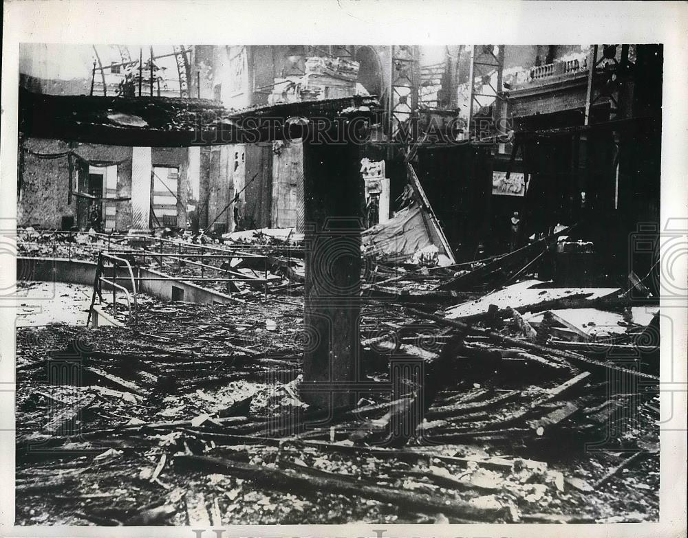 1946 Press Photo Brussels Cinouantenaire Museum Wing Destroyed by Fire - Historic Images