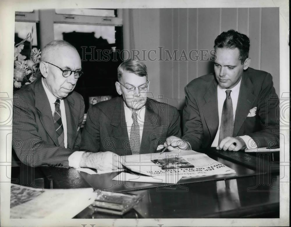 1945 Press Photo W.S. Kirkpatrick, John Paschell, Wright Bryan, Atlanta Journal - Historic Images