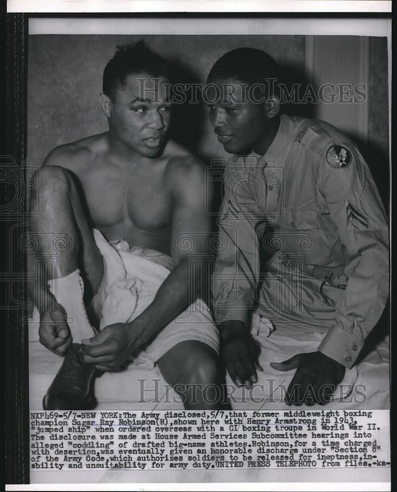 1954 Press Photo Middlewieght Boxing Champ Sugar Ray Robinson - Historic Images
