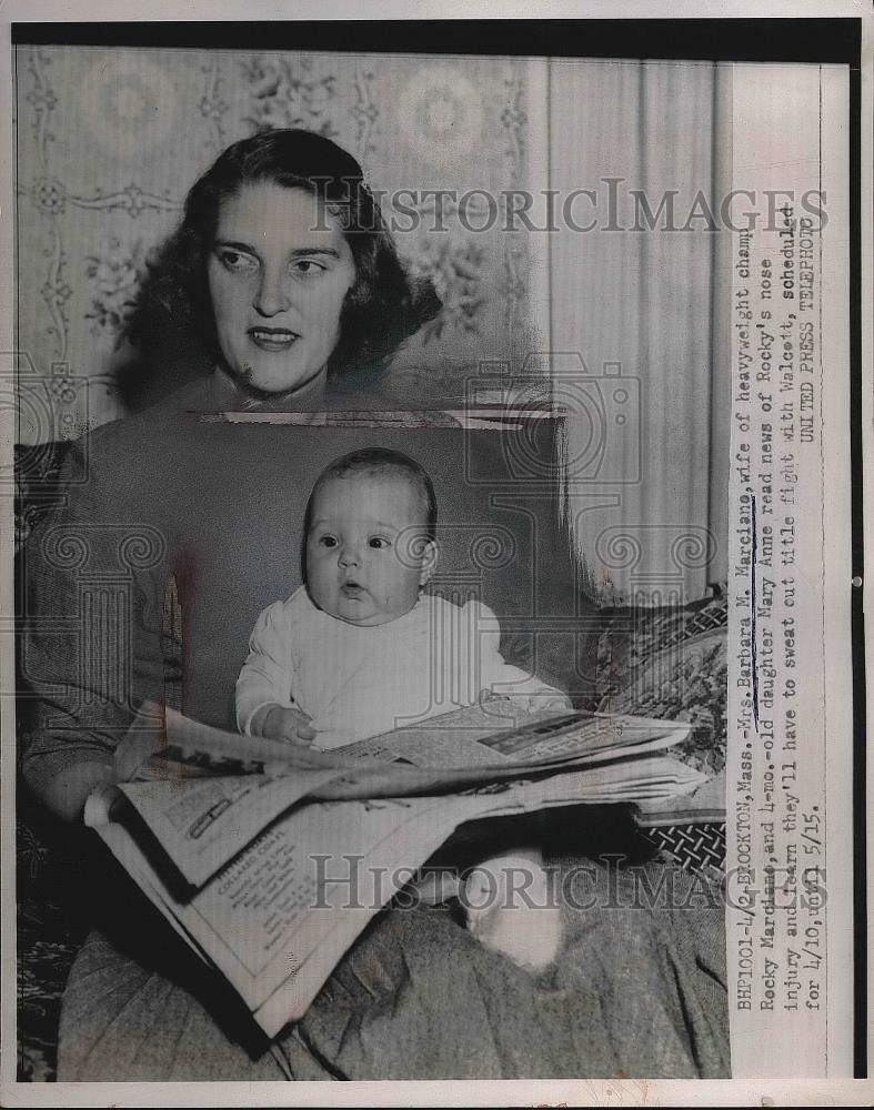 1953 Press Photo Mrs. Barbara M. Marciane and Daughter Mary Anne - Historic Images