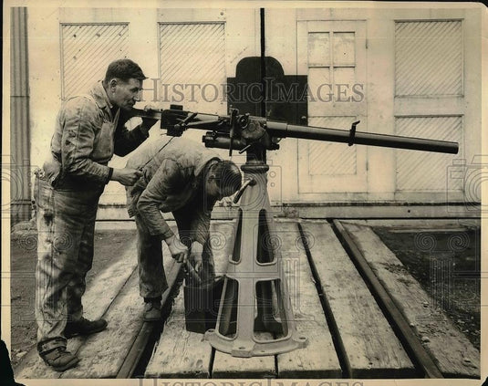 1922 Press Photo View Of One Pounder Gun Installed On Federal Booze Vessels - Historic Images