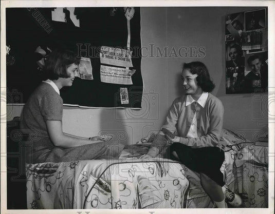 1950 Press Photo Pat Ryan, Jean O'Brien of Delavan, Wisconsin - nea62268 - Historic Images