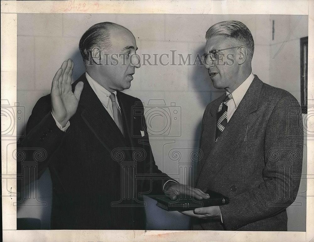 1948 Press Photo Laurence Steinhardt sworn in as US Ambassador to Canada - Historic Images