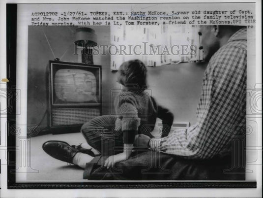 1961 Press Photo Cathy McKone Daughter of Capt. and Mrs. John McKone - nea57974 - Historic Images
