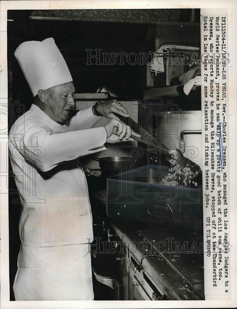 1965 Press Photo Charles Dressen manager of the Los Angeles Dodgers - nea56128 - Historic Images