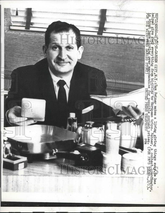1958 Press Photo Sam Reiner Contest Coordinator - nea60865 - Historic Images