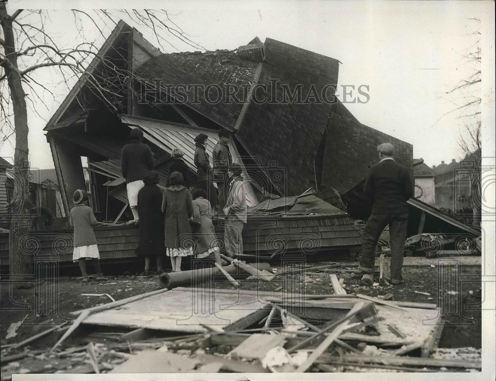1932 Press Photo John Corso Home Destroyed By Bomb In Miner's War - nea55727 - Historic Images
