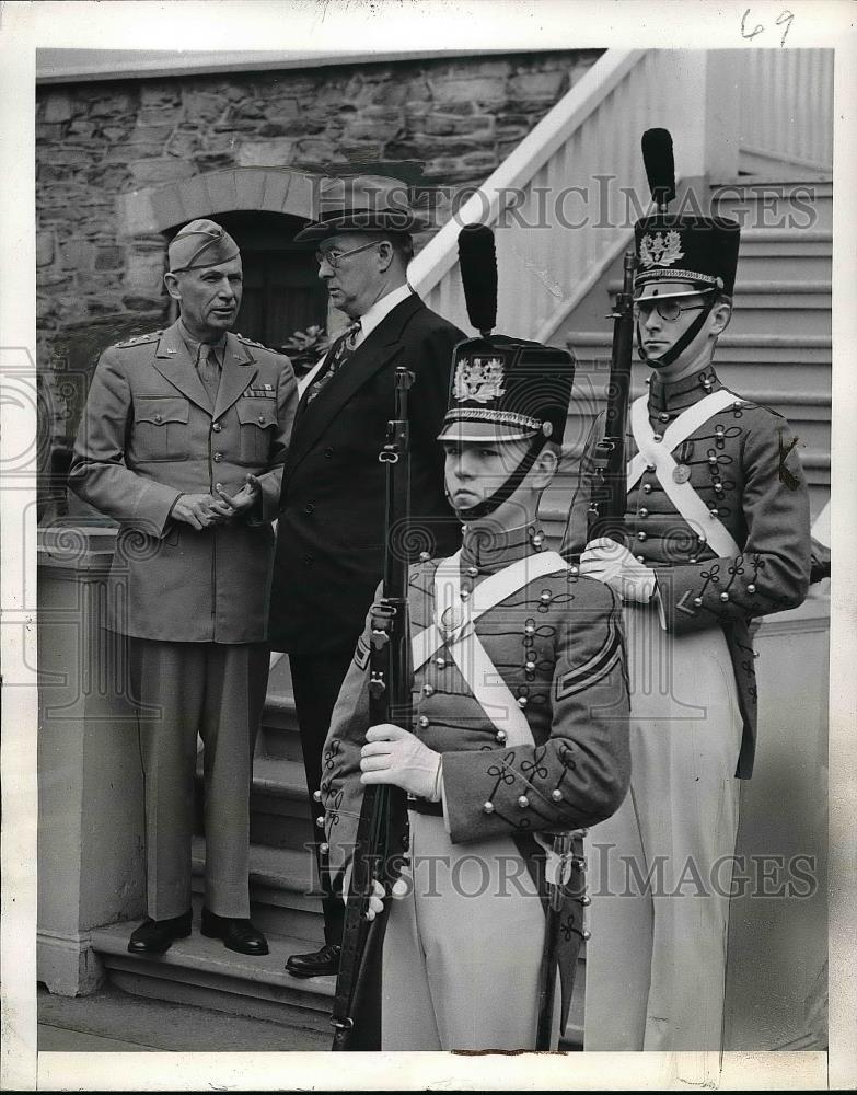 1942 Press Photo Lt. Gen. Brehon B. Somerivl. Pennsylvania Military College - Historic Images
