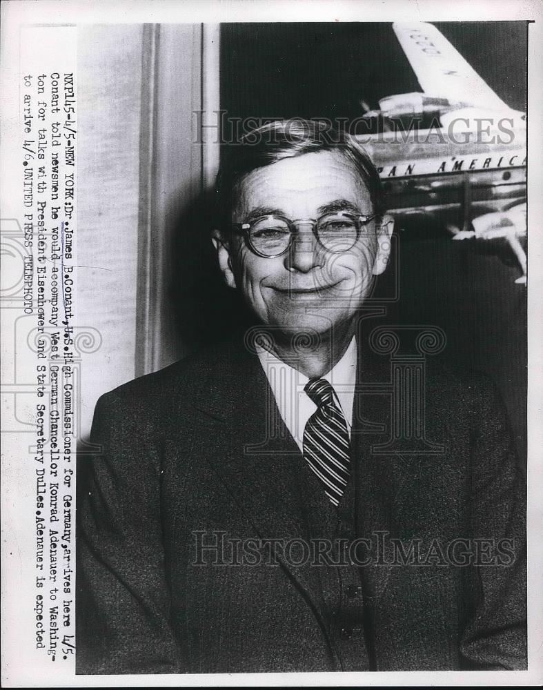 1953 Press Photo Dr. James Conant U.S. High Commissioner for Germany - nea55748 - Historic Images