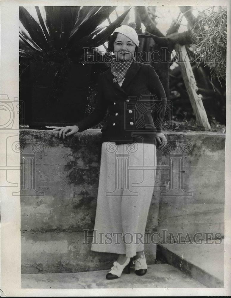 1934 Press Photo Socialite Rita Corin after winning beauty contest - nea55834 - Historic Images