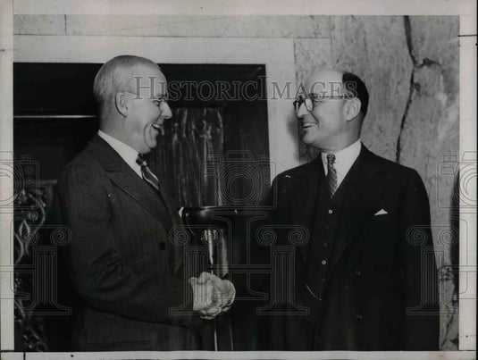 1937 Press Photo EWrnest Wier T.H. Girlder Republic Steel Chairman - nea60363 - Historic Images