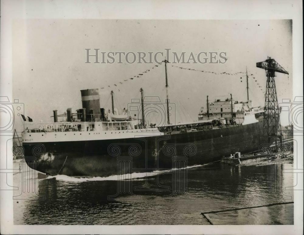 1939 Press Photo French Tanker W Emile Miguet - Historic Images
