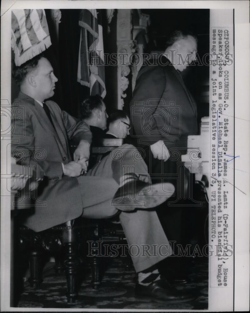 1959 Press Photo Ohio Gov. Michael DiSalle &amp; State Rep. James Lantz - nea66589 - Historic Images
