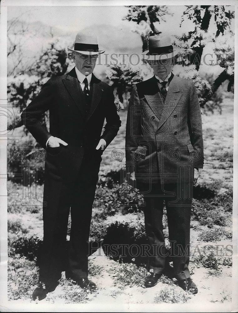 1935 Press Photo Gen. John Pershing and former VP Charles Dawes - nea69119 - Historic Images