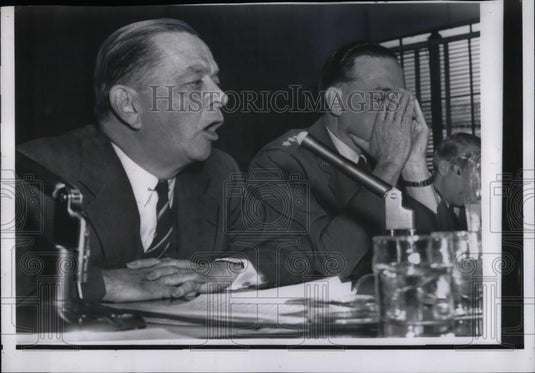 1957 Press Photo Top Air Force Officials James Douglas & Gen. Thomas White - Historic Images