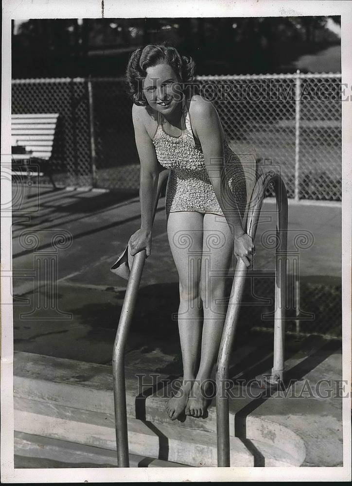 1937 Press Photo tennis player Freda James of England&#39;s Wightman Cup team - Historic Images