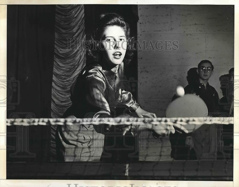 1941 Press Photo Sally Green, U. S. Doubles Table Tennis Champion - nea64414 - Historic Images