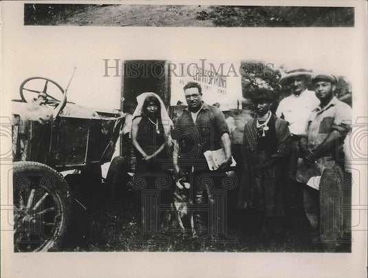 1938 Press Photo Oliveira, Cruz and Fava With South American Indians - nea68168 - Historic Images