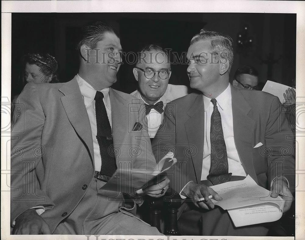 1952 Press Photo Collis P. Lovely, Attorney Ellis M. Black, Marvin Hopper - Historic Images