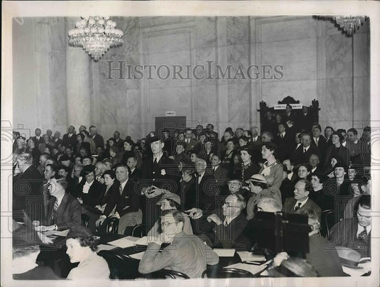 1937 Press Photo View of D.C.Senate Judiciary Chamber from the Gallery - Historic Images