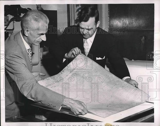 1951 Press Photo Alvin W Kreman Library Congress Luther Evans Librarian - Historic Images