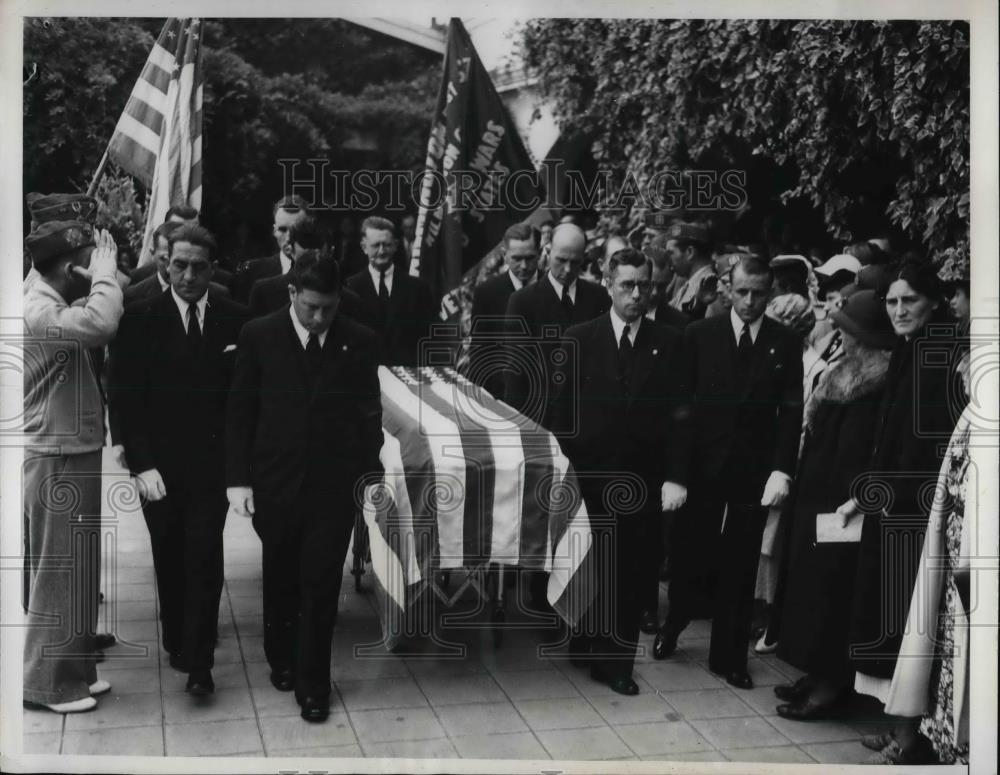 1937 Press Photo 300 marched at the Funeral slain Dockman, halt shipping Fort. - Historic Images