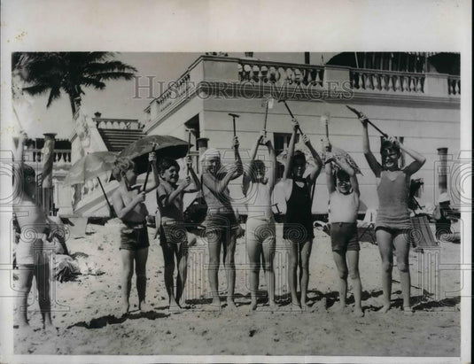 1933 Press Photo Roney Plaza Hotel, English Jr., Marsh, Hurja, Howell, Erdman - Historic Images
