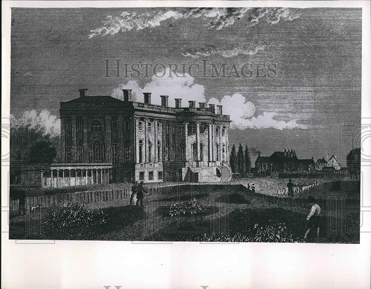 1962 Press Photo The White House in Washington D.C. circa 1820' - nea68106 - Historic Images