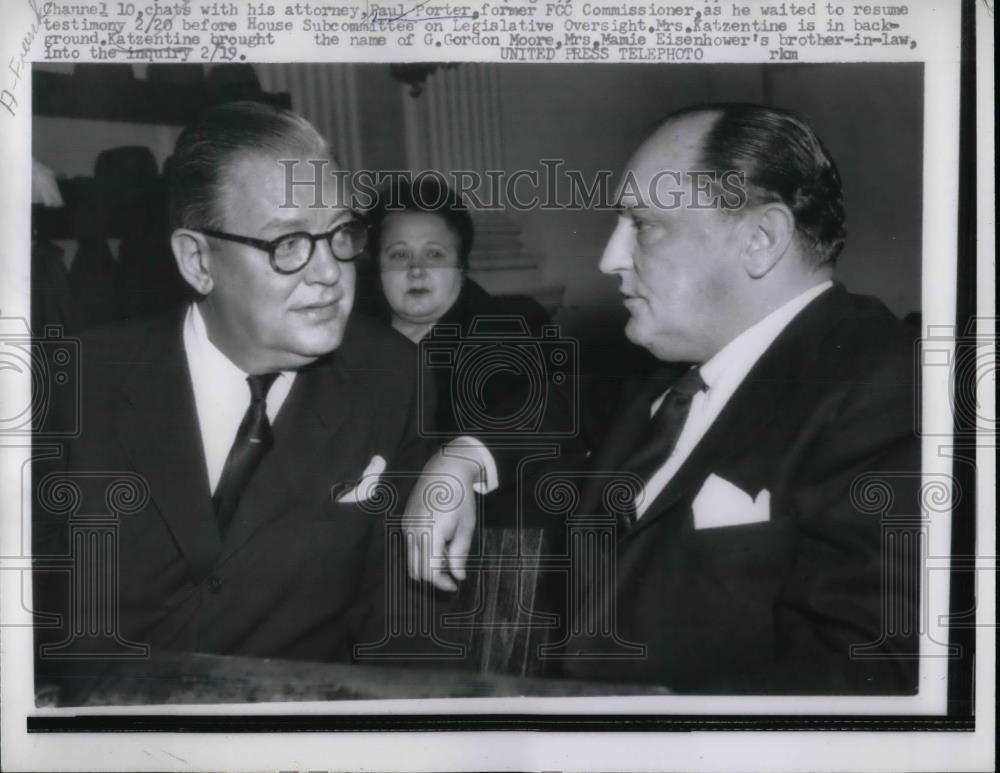 1958 Press Photo Former FCC Commissiner with Attorney Paul Porter - nea65717 - Historic Images