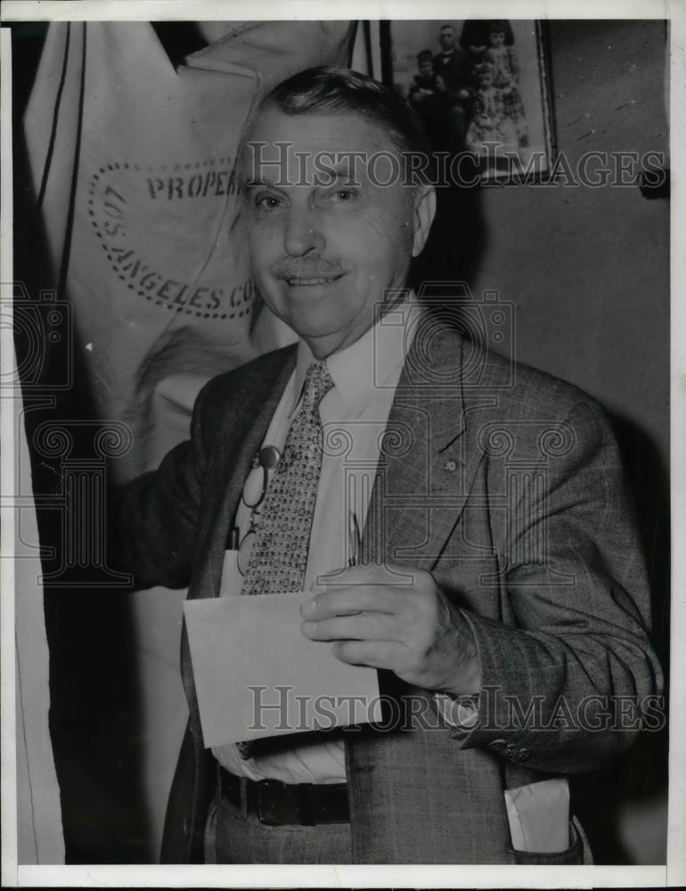 1939 Press Photo Los Angeles, Calif. Wil Kindig, leader fro pension plan - Historic Images