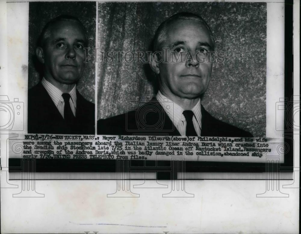 1956 Press Photo Philadelphia Mayor, Richardson Dilworth - nea66815 - Historic Images