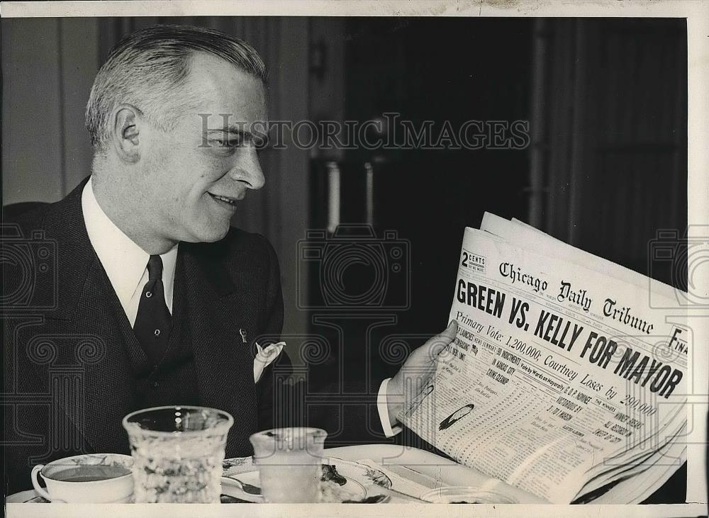 1939 Press Photo Dwight H. Green won the Rep. Nomination for Mayor of Chicago - Historic Images