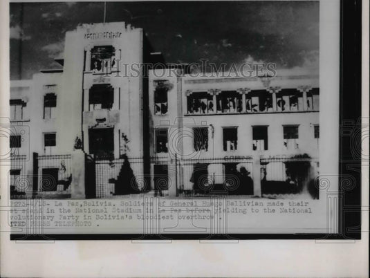 1952 Press Photo Soldiers of General Huego Ballivian of Bolivia - Historic Images