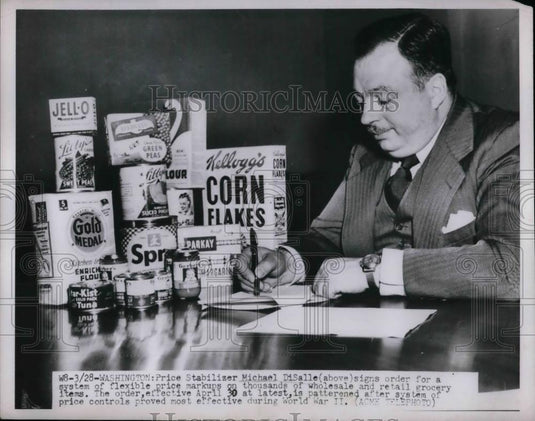 1951 Press Photo Price Stabilizer Michael DiSalle in D.C. - nea66850 - Historic Images