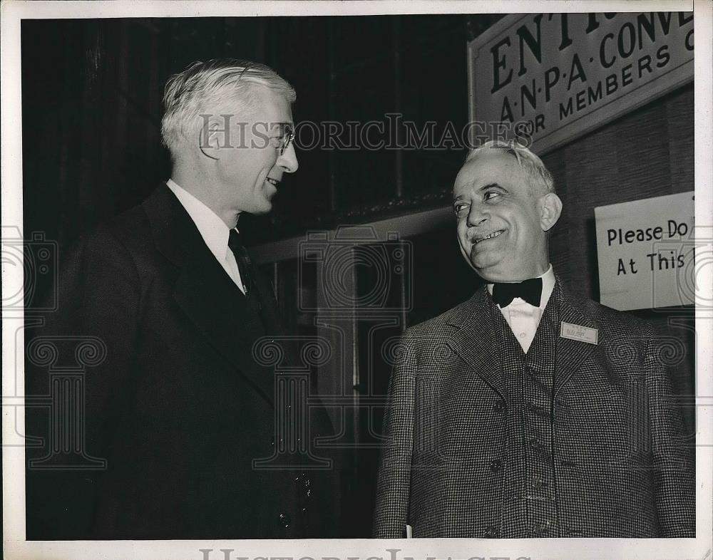 1938 Press Photo Carl W. Jones &amp; EP Adler, newspaper editors - nea68087 - Historic Images