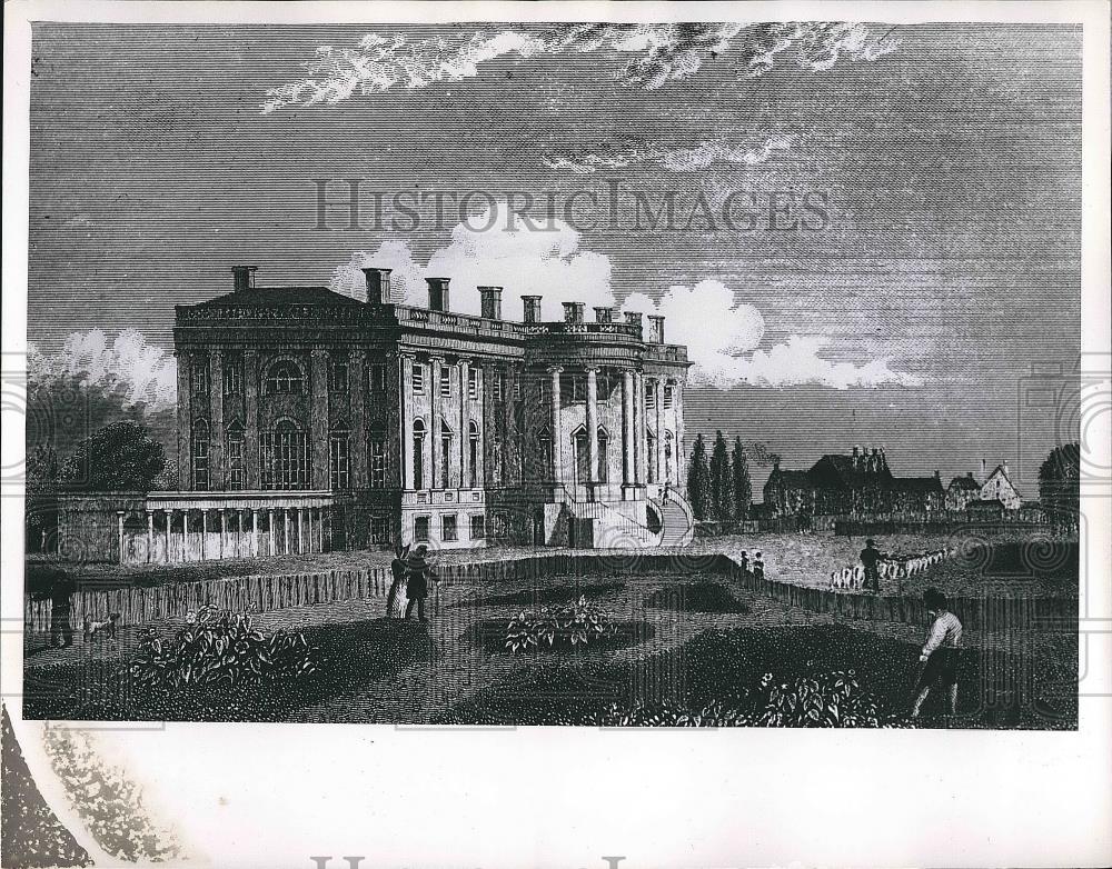 1962 Press Photo The White House in washington D.C. circa 1820' - Historic Images