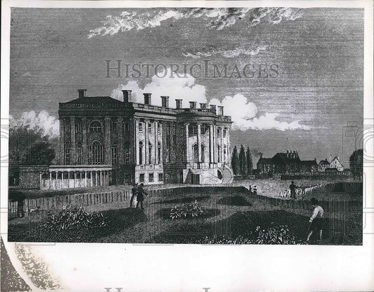 1962 Press Photo The White House in washington D.C. circa 1820' - Historic Images